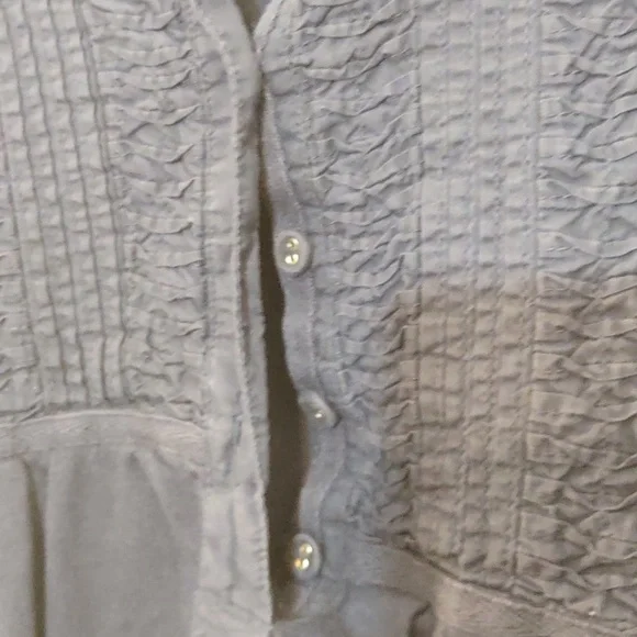 USED CHARTER CLUB 3/4 SLEEVE SHIRT NAVY BLUE SIZE L - Picture 3 of 11